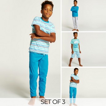 Juniors Printed 6-Piece T-shirt and Pyjama Set