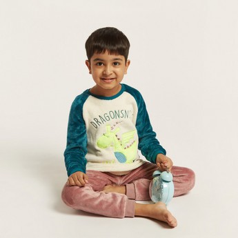 Juniors Graphic Print T-shirt and Pyjamas Set