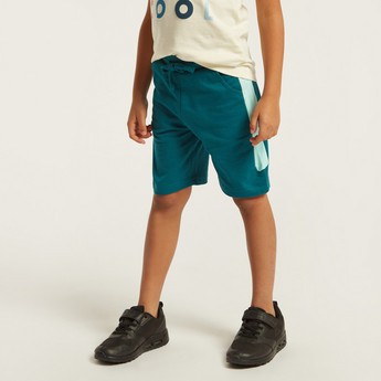 Juniors Panelled Shorts with Pockets and Drawstring Closure