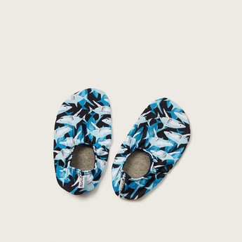 Slipstop Shark Print Slip-On Shoes