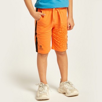 Expo 2020 Printed Shorts with Pockets and Drawstring Closure