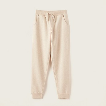 Juniors Solid Knit Pants with Pockets and Drawstring Closure