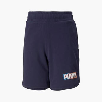 PUMA Logo Print Shorts with Elasticised Waistband