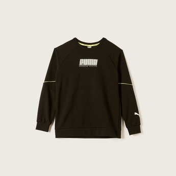 PUMA Printed Sweatshirt with Crew Neck and Long Sleeves