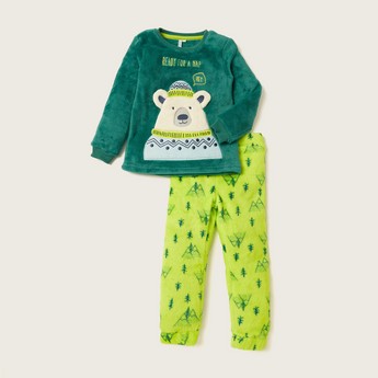 Juniors Graphic Print T-shirt and Pyjamas Set