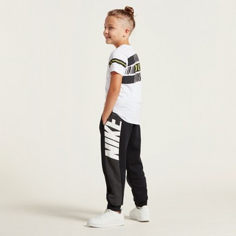 Nike Logo Print Jog Pants with Pocket Detail and Drawstring Closure