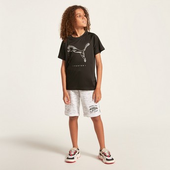 PUMA Graphic Print T-shirt with Short Sleeves