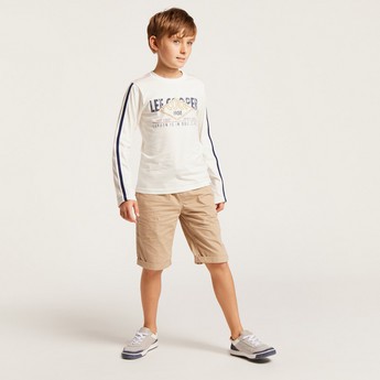 Juniors Solid Shorts with Pockets and Drawstring Closure