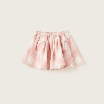 Giggles Checked Skirt with Elasticated Waistband