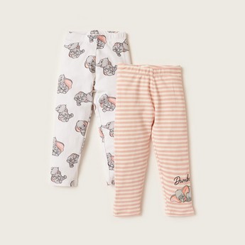 Disney Dumbo Print Leggings with Elasticated Waistband - Set of 2