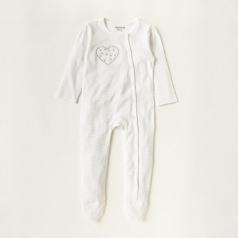 Juniors Printed Closed Feet Sleepsuit with Snap Button Closure