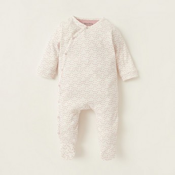 Juniors All-Over Printed Closed Feet Sleepsuit with Long Sleeves