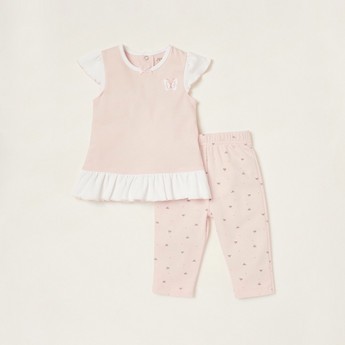 Juniors Short Sleeves T-shirt and Full Length Pyjama Set