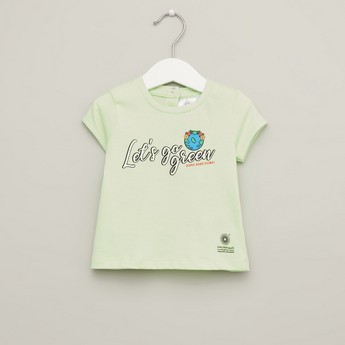 Expo 2020 Printed T-shirt with Round Neck and Short Sleeves