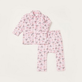 Disney All-Over Minnie Mouse Print Shirt and Pyjamas Set