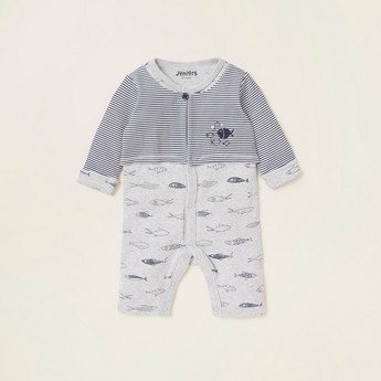 Juniors All-Over Printed Sleepsuit with Long Sleeves