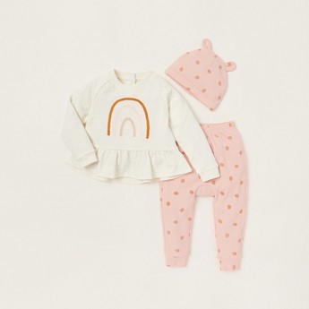 Love Earth 3-Piece Graphic Print Organic Clothing Set