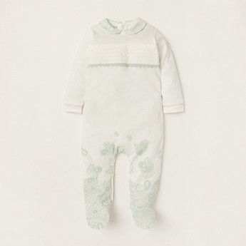 Giggles Paisley Printed Sleepsuit with Peter Pan Collar