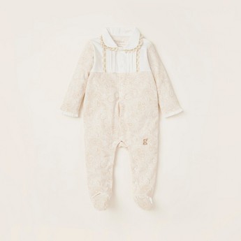 Giggles All-Over Printed Closed Feet Sleepsuit with Long Sleeves