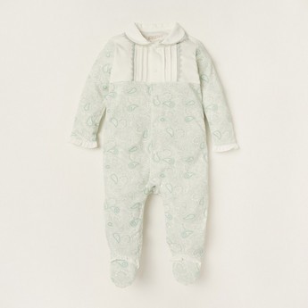 Giggles All-Over Printed Closed Feet Sleepsuit with Long Sleeves