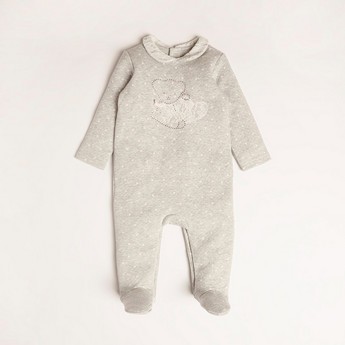 Giggles All-Over Printed Closed Feet Sleepsuit with Long Sleeves