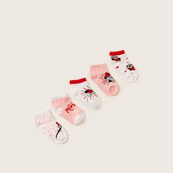 Disney Minnie Mouse Print Socks - Set of 5