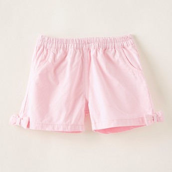 Juniors Solid Shorts with Pockets and Elasticated Waistband