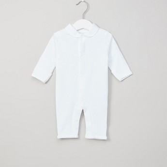 Juniors Plain Sleepsuit with Round Neck and Long Sleeves