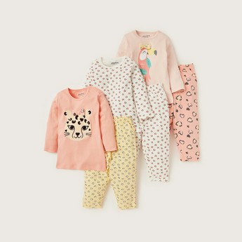 Juniors 6-Piece Printed T-shirt and Pyjama Set