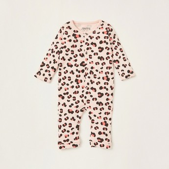 Juniors All-Over Printed Sleepsuit with Long Sleeves