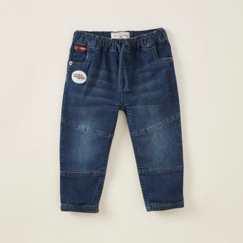 Lee Cooper Patch Work Detailed Pants with Drawstring Closure