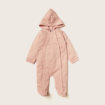 Juniors Solid Sleepsuit with Long Sleeves and Hood