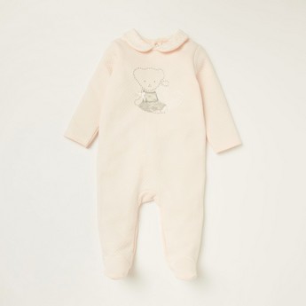 Giggles Textured Closed Feet Sleepsuit