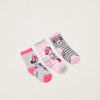 Disney Minnie Mouse Print Socks - Set of 3