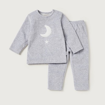 Giggles Printed Long Sleeves T-shirt and Pyjama Set