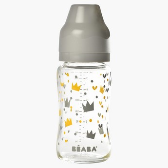 Beaba Printed Wide Neck Feeding Bottle - 240 ml