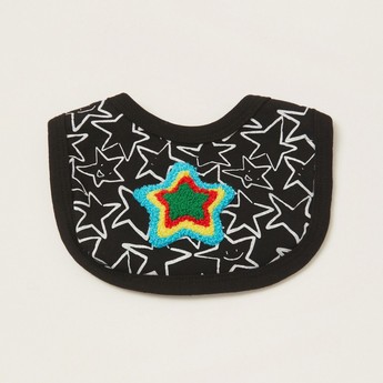 Juniors Embroidered Detail Bib with Press Button Closure