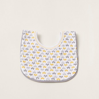 Juniors All-Over Printed Bib with Press Button Closure