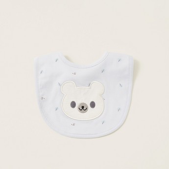 Juniors Applique Detailed Bib with Snap Button Closure