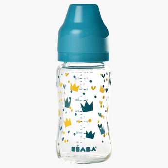 Beaba Wide Neck Feeding Bottle with Cap - 240 ml