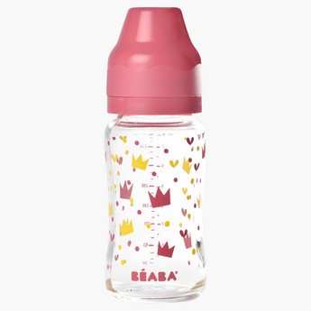 Beaba Printed Wide Neck Feeding Bottle - 240 ml