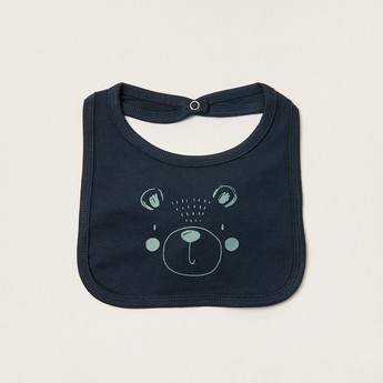 Giggles Printed Bib with Press Button Closure