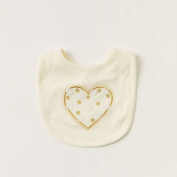 Juniors Embroidered Bib with Snap Button Closure