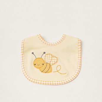 Juniors Textured Bib with Press Button Closure