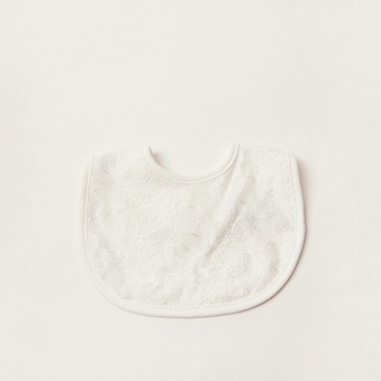 Giggles Textured Bib with Snap Button Closure