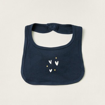 Giggles Printed Bib with Press Button Closure