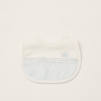 Giggles Printed Bib with Press Button Closure