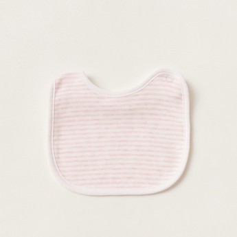 Juniors Striped Bib with Press Button Closure