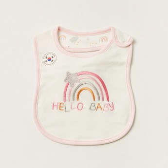 Juniors Embroidered Bib with Button Closure