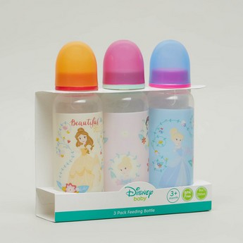 Disney Princess Print Feeding Bottle 250 ml - Set of 3